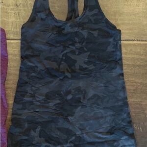 lululemon athletica Black Camo Tank Top